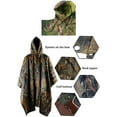 thumbnail image 5 of HOW'ON Multifunction Realtree Camouflage Waterproof Rain Poncho Hunting Puncho Digital Jungle One Size, 5 of 7