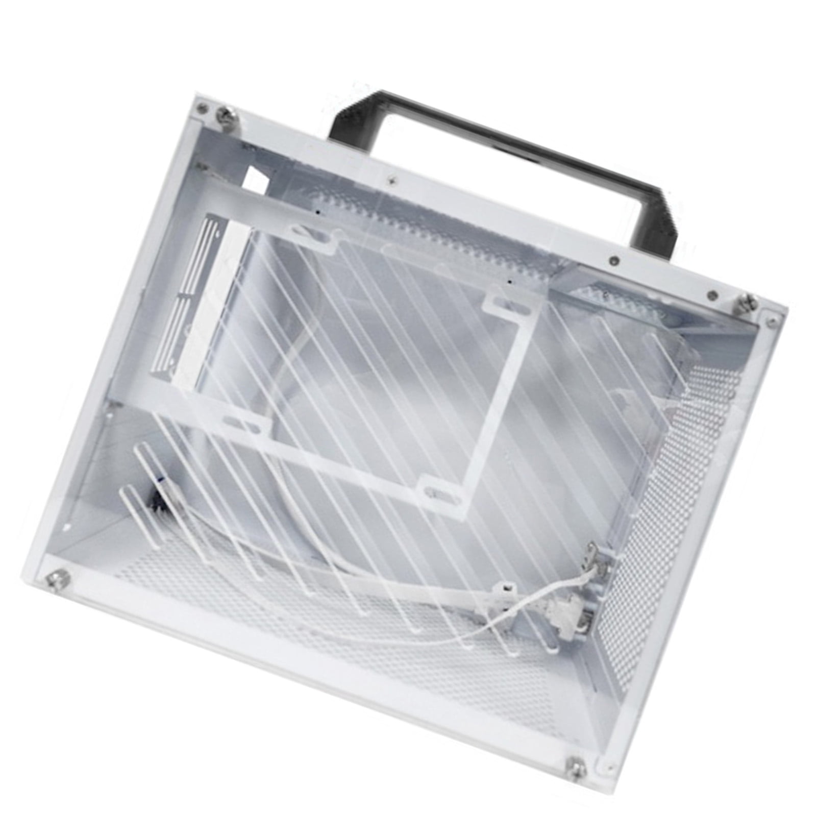 Plug In Itx X70 ITX Computer Case with Acrylic Side Panel, Supports MATX ITX Motherboard/280mm GPU, Durable Compact PC Case with Free Assembly Space