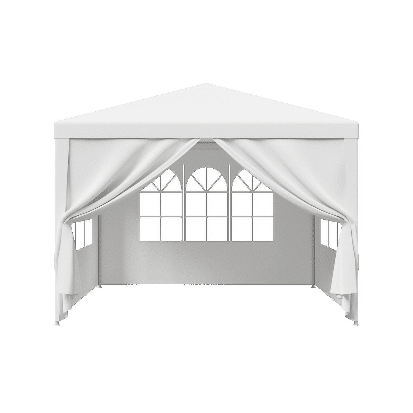 ZENSTYLE 10' x 10' Outdoor Canopy Party Wedding Tent Gazebo Pavilion w/4 Side Walls White