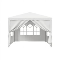 ZENSTYLE 10' x 10' Outdoor Canopy Party Wedding Tent Gazebo Pavilion w/4 Side Walls White