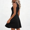 thumbnail image 2 of OSFVNOXV Mini Dresses for Juniors Summer Cute Bodycon Tea Party Dress Boat Neck Pleated Ruched Vintage Corset Dresses for Wedding Guest, 2 of 9