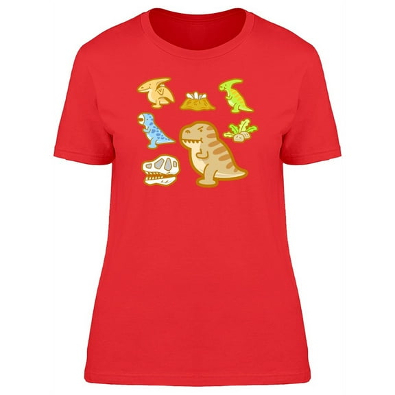Cute Dinosaur Collection T-Shirt Women -Image by Shutterstock, Female Medium