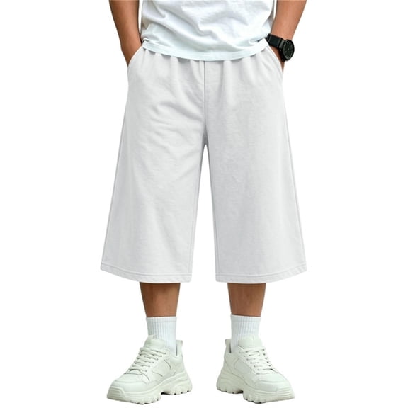 Wovilon Unisex Kids Knee Length Shorts with Elastic Waistband and Side Pockets, Relaxed Fit Solid Color Activewear for Summer Vacation and Daily Play