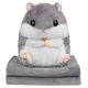 thumbnail image 1 of 2 in 1 Hamster Pillow and Blanket Set Cute Plush Hamster Cushion with Blanket Toy for Home Office, 1 of 4