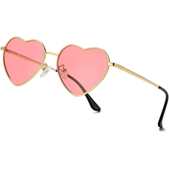 Polarized Heart Sunglasses - Lovely Style Metal Frame UV400 Protection