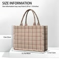 thumbnail image 3 of Large Capacity Tote Bag,Beige Brown and Red Checkered Pattern Handbag Fashion Luxury Tote Bag,15.7"x13"x 5.1" Inches,Laptop Compatible, 3 of 6