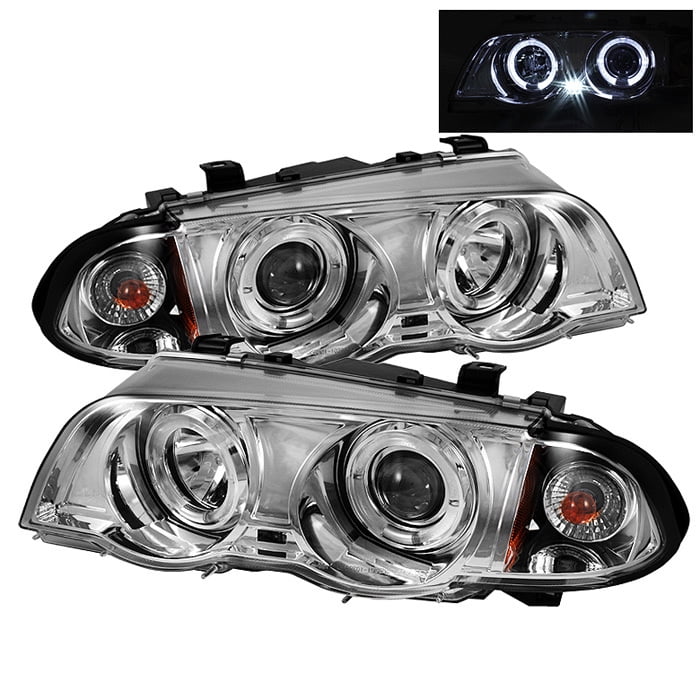 Spyder BMW E46 3Series 9901 4DR Projector Headlights 1PC LED Halo