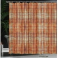 thumbnail image 3 of Ambesonne Rust Color Shower Curtain, Industrial Checkered, 69"Wx70"L, Cinnamon and Dusk, 3 of 4