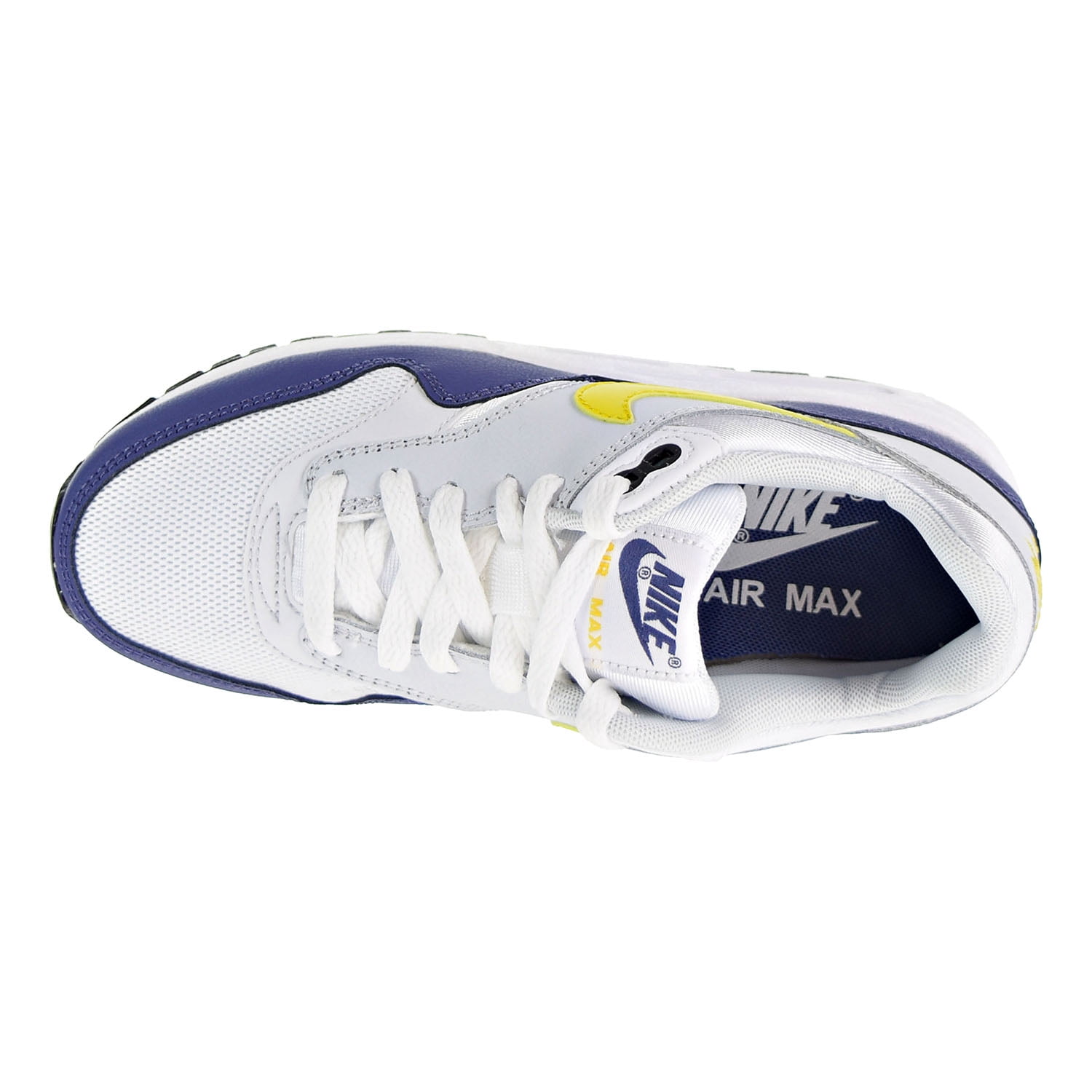 Original Kids Nike Air Max 1 (GS) White Blue Trainers 555766-147