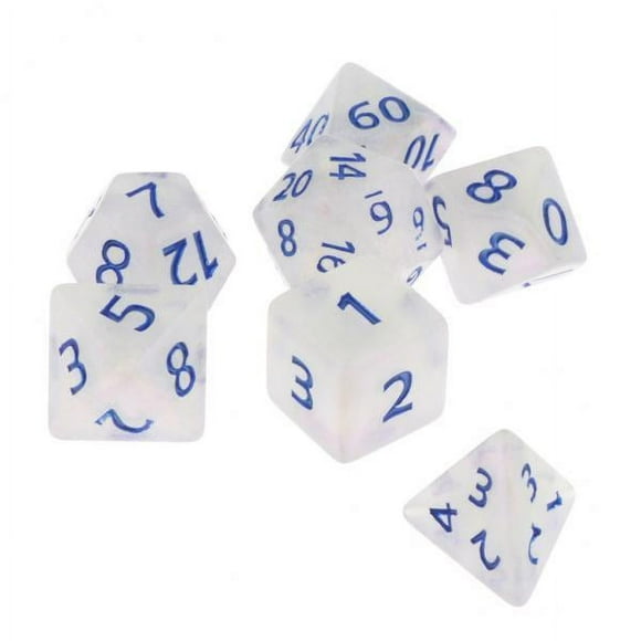 lionlar 2x7/ensemble dés en Plastique Polyédriques pour Jeu de Donjons et Dragons Jouet 7, comme Décrit, 2 Pcs