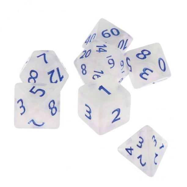 Juego de Dados Poliédricos de Plástico 5x7/Set para Juego de Dragones Y Mazmorras D& de Juguete 7 5 piezas