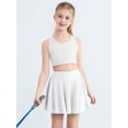 thumbnail image 3 of SILVERCELL 3-16Y Teens Girls Casual Mini Skirts with Liner, Kids Athletic Solid Culottes Pleated Skater Skirt Skorts, 3 of 9