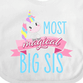 thumbnail image 4 of Inktastic Most Magical Big Sis- cute unicorn Girls Baby Bib, 4 of 4