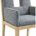 thumbnail image 5 of Meridian Furniture Gwendolyn Navy Linen Textured Fabric Dining Arm Chair, 5 of 10