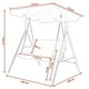 thumbnail image 2 of Columpio Balancín de Jardín Costway Con Toldo para 2 Personas 140 x 120 x 153 cm Negro, 2 of 2