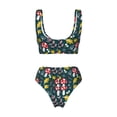 thumbnail image 5 of Daiia Cartoon Leaf Mushroom Red Women's Bikini Set Two Piece Swimsuit High Waisted Bikini Adjustable Straps Bikini Perfect for Beach, Pool, and Summer Vacation-Small, 5 of 9