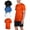 Royal/Orange/White/Black, variant on iXtreme Mens Athletic Shirts - 4 Pack Short Sleeve Dry Fit Sports Workout Shirts for Men