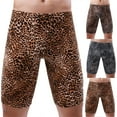 thumbnail image 6 of Lovskoo Men's 2024 Underwear Boxer Briefs Flat Shorts Leopard Print Middle Waist Knickers Briefs Brown XL, 6 of 6