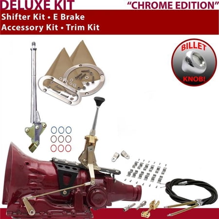 American Shifter TH200 Shifter Kit Chrome 6 in. E Brake Cable Clamp Clevis Trim Kit for EC76F