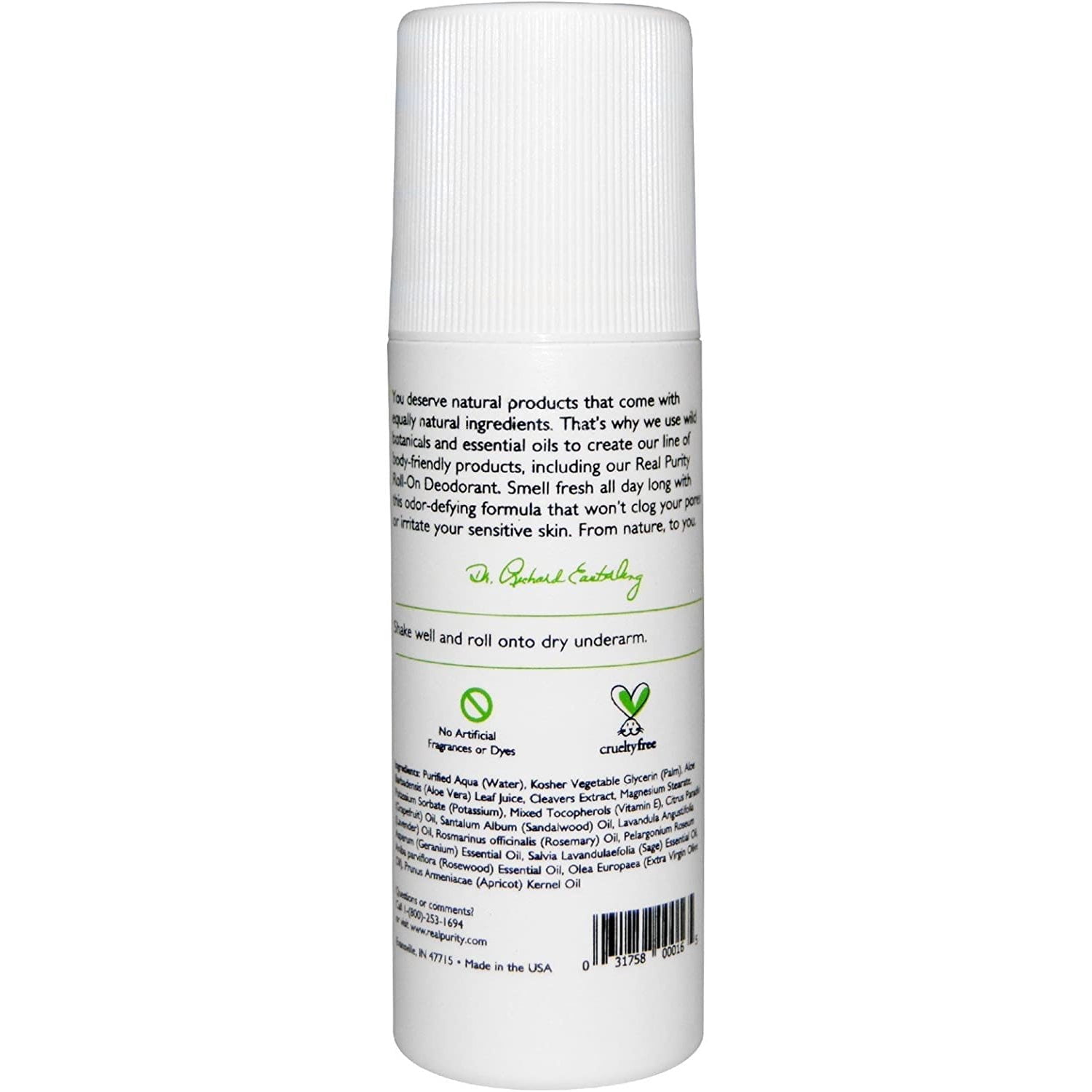 Real Purity, (2 Pack) Roll-On Deodorant