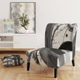 thumbnail image 5 of Designart "Black And White Minimalistic Painting" Upholstered Modern Accent Chair - Arm Chair, 5 of 5
