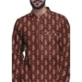 thumbnail image 4 of Atasi Printed Casual Asymmetric Kurta Pyjama For Men Designer Long Kurta Set, 4 of 4