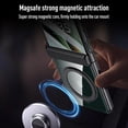 thumbnail image 4 of ELEHOLD For Motorola Razr 2025/2024 with Front Screen Protector,360° Rotating Ring Kickstand Magnetic Mag-Safe Compatible Clear Cover with Hinge Protector Anti-Yellow PC Back,Green, 4 of 8