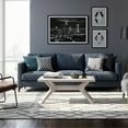 thumbnail image 5 of Cross Leg Rectangular Coffee Table (40in x 20in / 1020mm x 510mm), White Sand Wirebrush, 5 of 5