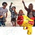 thumbnail image 2 of Máquina de burbujas Rocket 29 agujeros máquina automática de burbujas de jabón juguete al aire libre para niños regalos de cumpleaños fiesta de boda niños regalo de verano(Compre 2 y ahorre 10%), 2 of 3