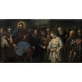 thumbnail image 3 of Jacopo Tintoretto 14x9 Black Modern Framed Museum Art Print Titled - Christ and the Adulteress (1574 - 1635), 3 of 5