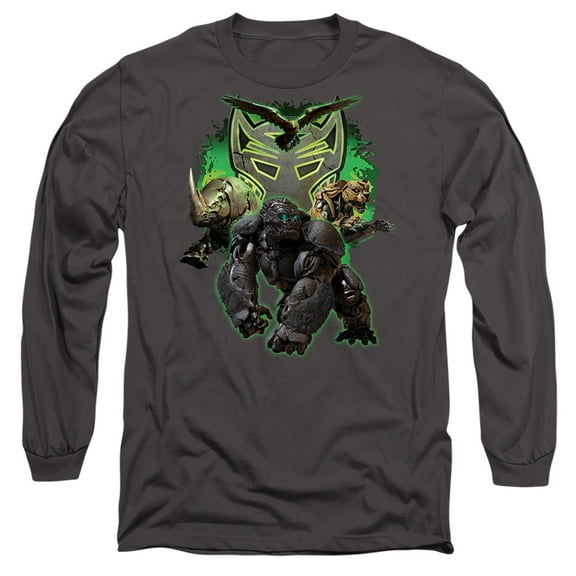 Transformers: Rise of The Beasts Maximals Attack Unisex Adult Long-Sleeve T Shirt (2X-Large) Charcoal