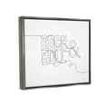thumbnail image 3 of Stupell Rock & Roll Music Line Doodle Beauty & Fashion Painting Gray Floater Framed Art Print Wall Art, 3 of 6