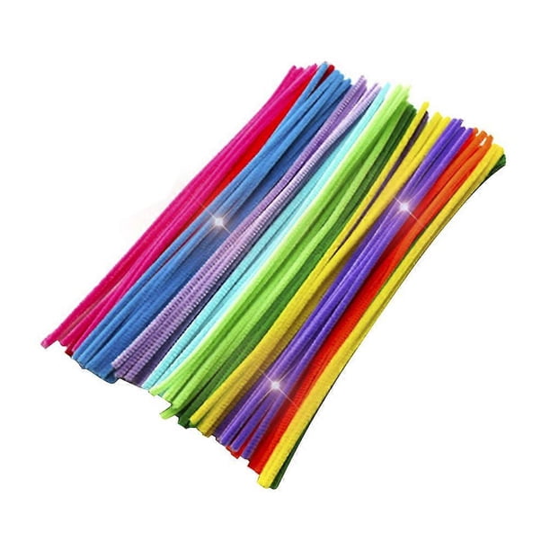 200pcs 10 Colors Kids Child Craft Twisting Plush Sticks Handmade Art DIY Materials Twistable Stick Toys (Colorful)