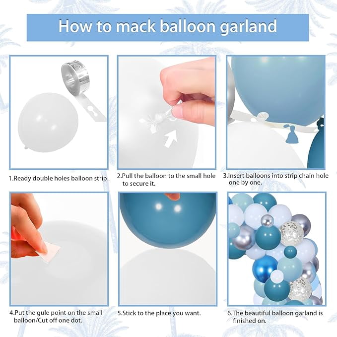 Last Toast on the Coast Bachelorette Party Decorations Coastal Backdrop Blue Balloon Garland Arch Kit for Women Nautical Beach Bach Bachelorette Bridal Shower Wedding Party Supplies