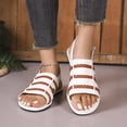 thumbnail image 1 of YOUYEDIAN Pantoufles pour Femmes Été Chaussures de Maison Mignonnes Sandales d'Intérieur Confortables Sandales d'Extérieur (Blanc), 1 of 8