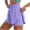 Z03-Purple, variant on COMVALUE Women's Yoga Shorts with Pockets Tummy Control High Waist Biker Shorts 7" Workout Running Tight (Navy, S)