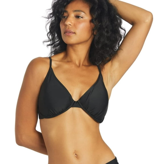 Sporti Solid Underwire Bikini Top, Removable Cup, Athleisure (Women’s)