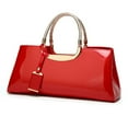 thumbnail image 2 of IELGY Fashion Patent Leather Ladies Handbag One Shoulder Wedding Bag Bridal Banquet Bag, 2 of 11