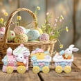 thumbnail image 6 of Hodao Easter Bunny Train Figurine Set (3-Piece) – Whimsical Indoor Home Decor Ornaments for Bedroom, Living Room Decorations & Festive Gift, 6 of 6