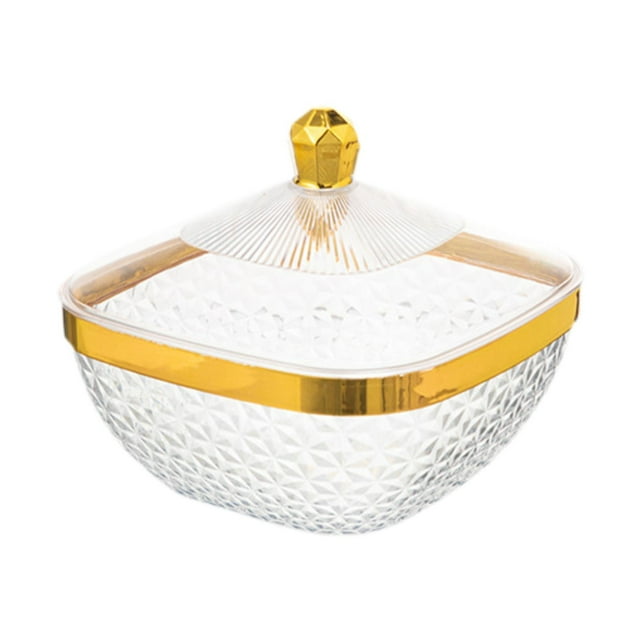 Frutero con tapa, cesta de frutas para decoración de mesa, decorativo, portafrutas para bodas Cuadrado XL