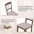 thumbnail image 5 of Giantex Farmhouse Dining Chairs Set of 2, Modern Kitchen Chairs w/Elegant Hollowed backrest, Upholstered Seat, Brown, 5 of 6