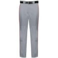 thumbnail image 1 of Adult Piped Diamond Series 2.0 Baseball Pant, Baseball Gray & True Red - Medium, 1 of 1