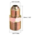 thumbnail image 2 of Uxcell Extension Pipe Fitting 9/16"-18 UNF Male to 3/8 PT Male Adapter 35mm Extension Connector Hex Coupling 2 Pack, 2 of 5