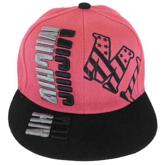 Michigan Raised Text Adjustable Snapback Baseball Cap (Pink/Black)