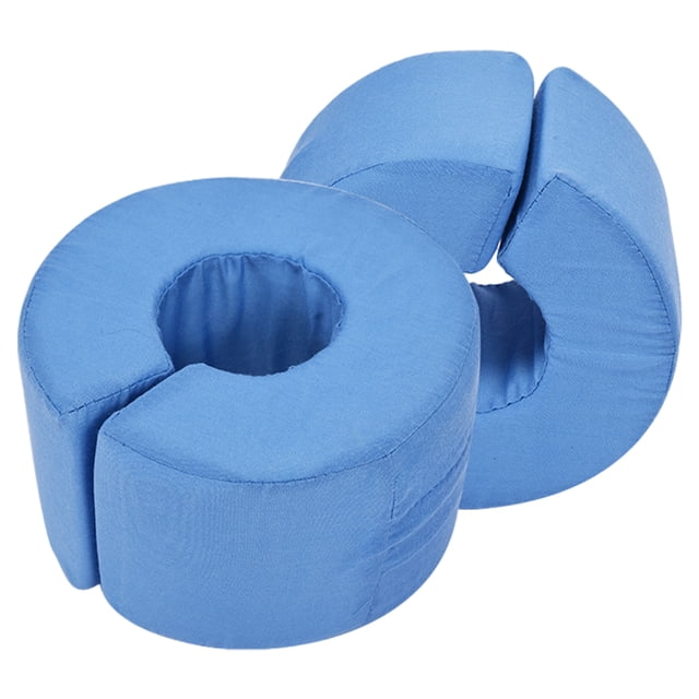 2 Packs Support Pad Breathable Round Shape Soft Cover High Density Foam Foot ows for Bed Hand Patients Elderly , Blue
