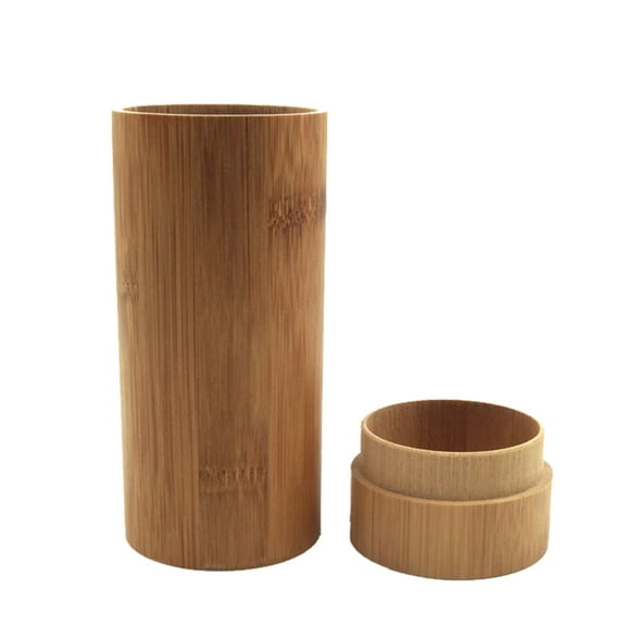 WASHWEPE Eyeglass Case Bamboo 1Set 6.48X2.55X2.55in