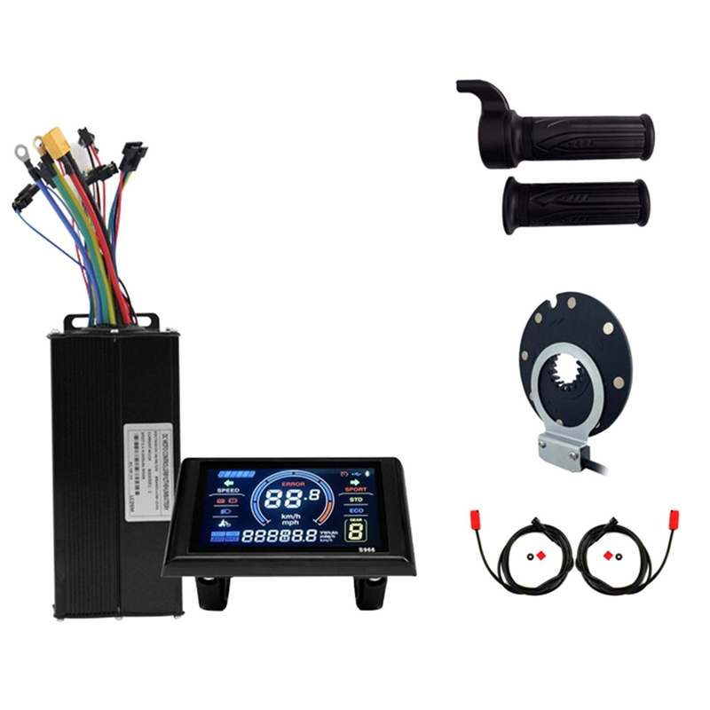 Controller Kit, Elektrische Scooter Controller met LCD-display en Shift Switch (Universeel voor met Hall of zonder Hall)(48V 250 / 350W kleurenscherm dubbele modus