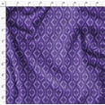 thumbnail image 4 of Soimoi Cotton Poplin Purple Fabric By the Yard - 42 Inch Wide - Ikat Geometric Print Fabric - Ethnic and Bohemian Patterns for Trendy Projects Printed Fabric, 4 of 6