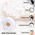 thumbnail image 3 of Pearl jewelry for nails, nail art makeup decorations flat back pearls 1 box, pure white pearl, 3 of 5