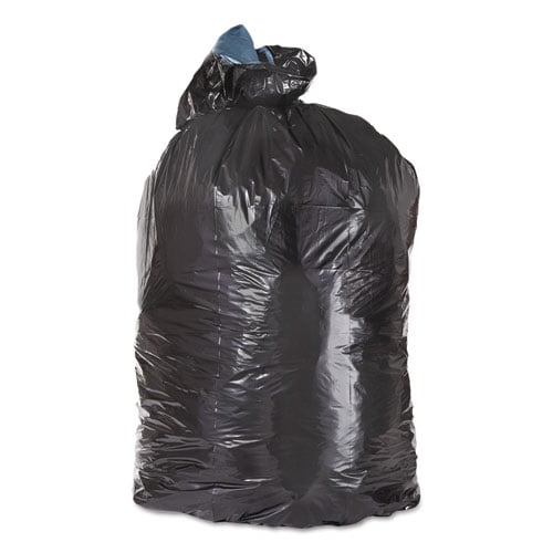 Low-Density Can Liners, 33 Gal, 1.6 Mil, 23" X 39", Black, 100/carton | Bundle of 2 Cartons